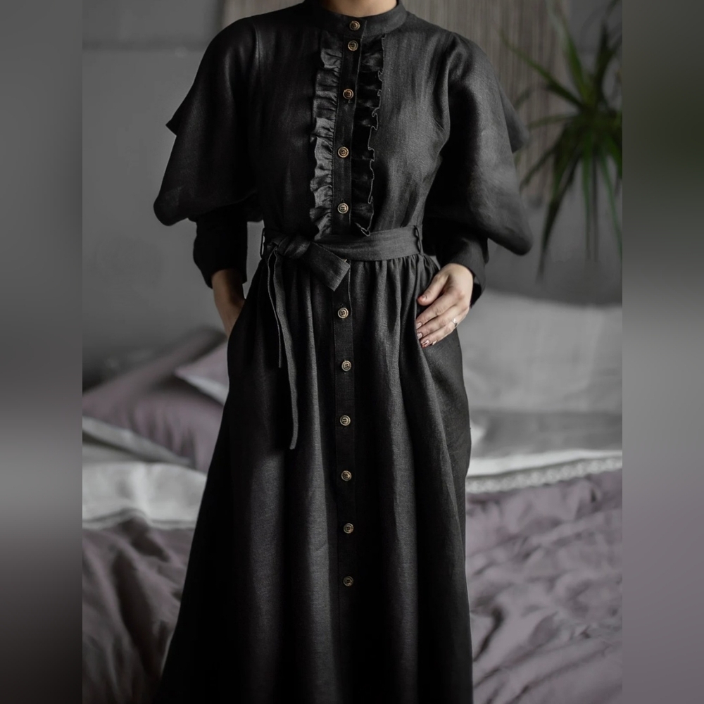 Zyle Apparel Dark Academia Linin Dress